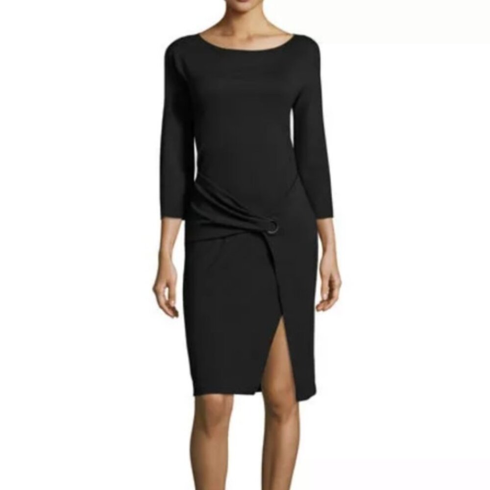 Armani Collezioni Black Asymmetrical Dress Size 6